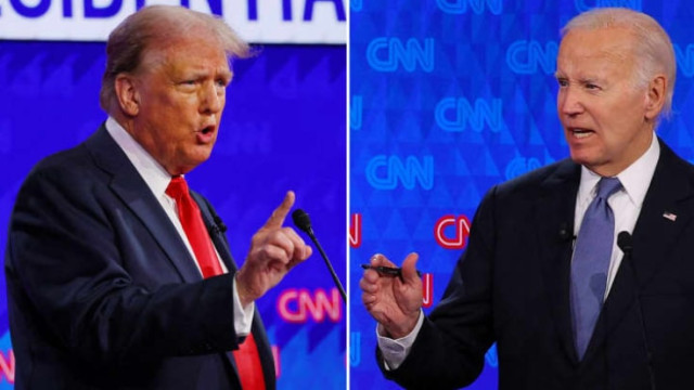 Photo of Donald Trump and Joe Biden